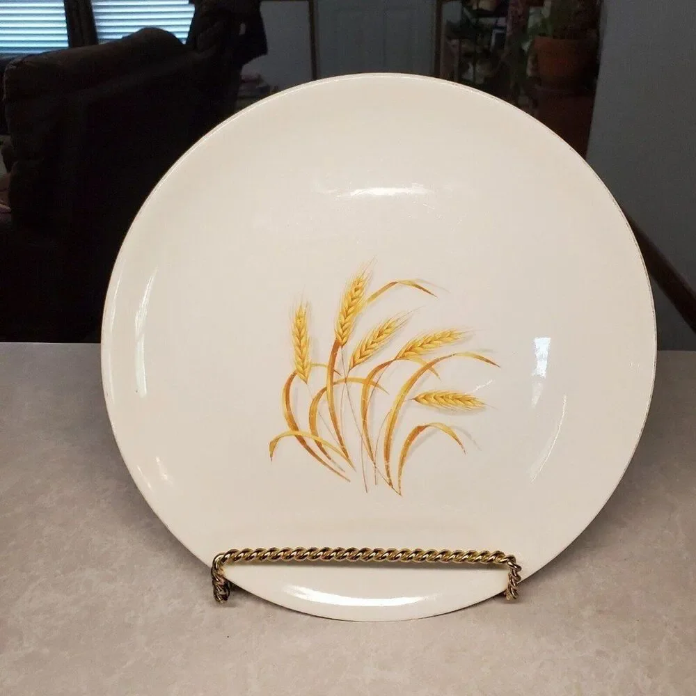 Golden Wheat 9.25” Dinner Plate Classic Mid-Century China Homer Laughlin
